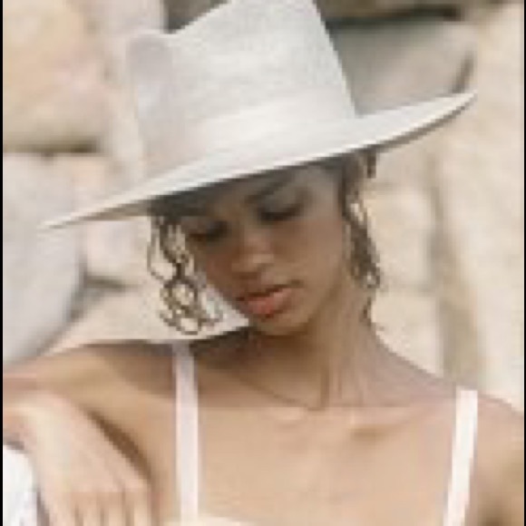 Lack of color hat carol rancher(new with tags) speckled gray and ivory. 57cm